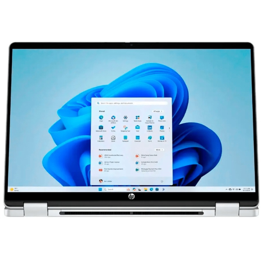 HP OmniBook 5 Flip | Core 5 120U | 512GB SSD | 8GB RAM DDR5 OB | 14" 2K | TOUCHSCREEN | Backlit Keyboard | Win11 | GLACIER SILVER | 3Y Warranty – תמונה 4